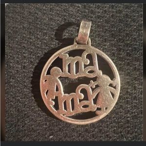 TOUS sterling silver Mom pendant
